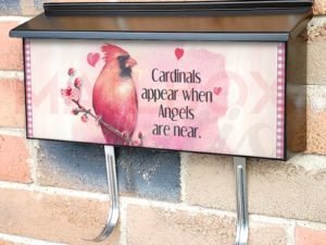 Beautiful Cardinal Design Townhouse Mailbox Cover