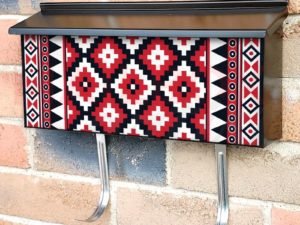 Aztec Folk Pattern Townhouse Mailbox Cover