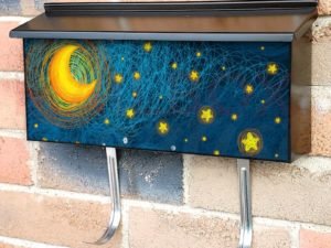 A Starry Sky Van Gogh Style Townhouse Mailbox Cover
