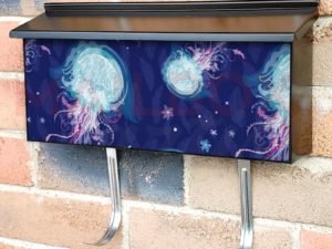 Underwater Paradise with Jellyfishes Townhouse Mailbox Cover