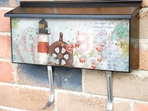 Vintage Lighthouse Design Townhouse Mailbox Cover