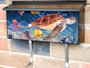 Beautiful Sea Turtle #2 Townhouse Mailbox Cover