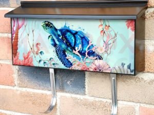 Beautiful Sea Turtle Townhouse Mailbox Cover