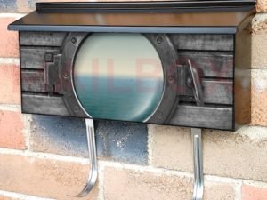 Peaceful View Through a Ship Porthole Townhouse Mailbox Cover