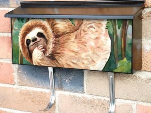 Cute Sloth Hanging on the Tree Townhouse Mailbox Cover