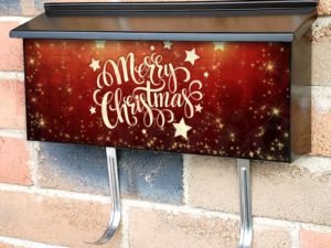 Christmas Stars Falling Townhouse Mailbox Cover