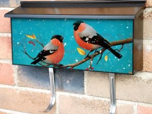 Little Christmas Robins Townhouse Mailbox Cover
