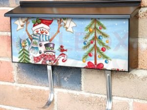 Snowmen with a Believe Sign Townhouse Mailbox Cover