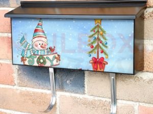 Snowman, Gifts and Christmas Tree Townhouse Mailbox Cover