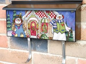 Grandma and Grandpa Snowman #2 Townhouse Mailbox Cover