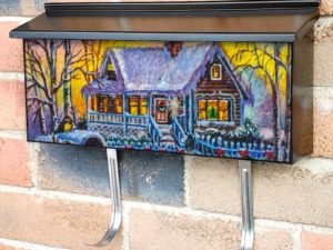 Christmas Morning Surprises Townhouse Mailbox Cover