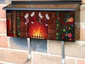 Cozy Fireplace Townhouse Mailbox Cover
