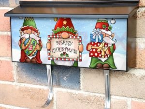 Cute Christmas Gnomes Townhouse Mailbox Cover