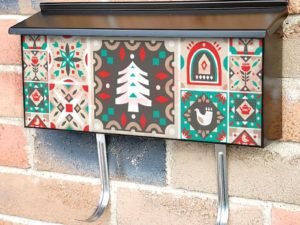 Norwegian Christmas Pattern Townhouse Mailbox Cover
