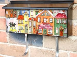 Winter in the City Townhouse Mailbox Cover