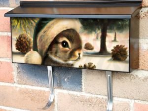Cute Christmas Forest Squirrel Townhouse Mailbox Cover