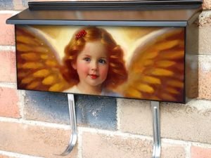Beautiful Christmas Angel #2 Townhouse Mailbox Cover