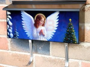 Beautiful Christmas Angel #5 Townhouse Mailbox Cover