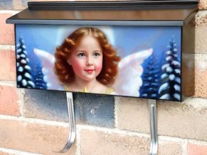Beautiful Christmas Angel #7 Townhouse Mailbox Cover
