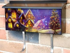 Christmas Night in Fairy Land Townhouse Mailbox Cover