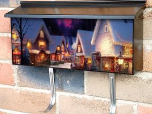 Christmas Night in the Village #10 Townhouse Mailbox Cover