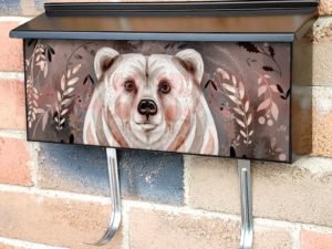 Beautiful Ethnic Winter Bear Townhouse Mailbox Cover