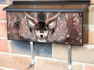 Beautiful Ethnic Winter Deer Townhouse Mailbox Cover