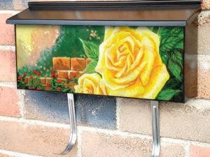 Yellow Rose Garden Townhouse Mailbox Cover