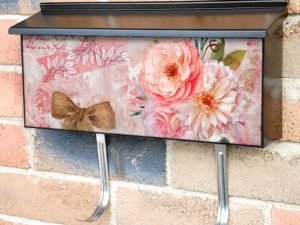 Vintage Butterfly and Flowers Townhouse Mailbox Cover