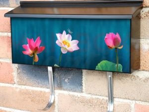 Beautiful Lotus Flowers Townhouse Mailbox Cover