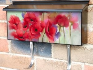 Beautiful Red Poppies #2 Townhouse Mailbox Cover