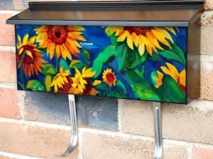 Bright Summer Sunflowers Townhouse Mailbox Cover