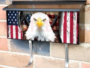 American Eagle and Flags #1 Townhouse Mailbox Cover