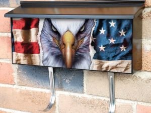 American Eagle and Flags #2 Townhouse Mailbox Cover