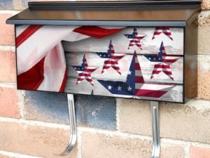 American Flag and Stars Townhouse Mailbox Cover