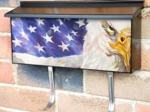 American Eagle and Flag #3 Townhouse Mailbox Cover