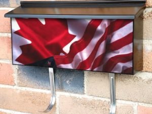 USA - Canada Flag Townhouse Mailbox Cover