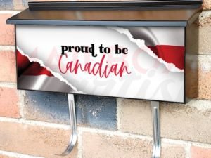 Proud to Be Canadian Flag Townhouse Mailbox Cover