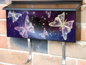 Midnight Butterflies Townhouse Mailbox Cover