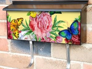 Roses and Butterflies Townhouse Mailbox Cover