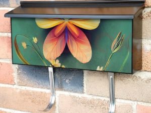 Beautiful Butterfly and Flowers Townhouse Mailbox Cover