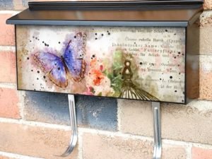 Vintage Butterfly Design #7 Townhouse Mailbox Cover