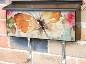 Vintage Butterfly Design #8 Townhouse Mailbox Cover
