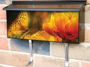 Pretty Yellow Butterfly Townhouse Mailbox Cover