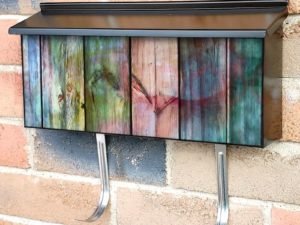 Colorful Wood Design #1 Townhouse Mailbox Cover