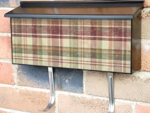 Mulberry Tartan Design  Townhouse Mailbox Cover
