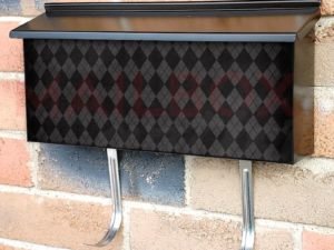 Black Rhombus Pattern Townhouse Mailbox Cover
