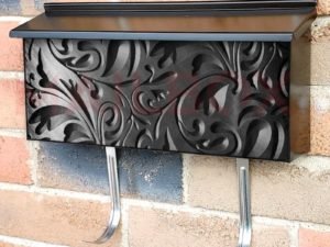 Engraved Grey Batik Flat Design Townhouse Mailbox Cover