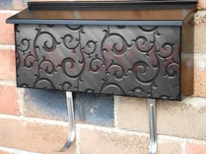 Engraved Dark Flat Design Townhouse Mailbox Cover