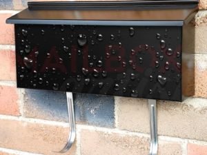 Water Drops on Black Background Townhouse Mailbox Cover
